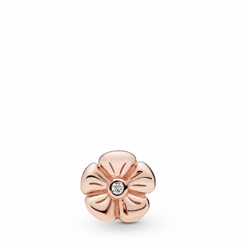 Pandora Classic Flower Petite Charm Ireland - Pandora Rose/Cubic Zirconia - 350847EYQ